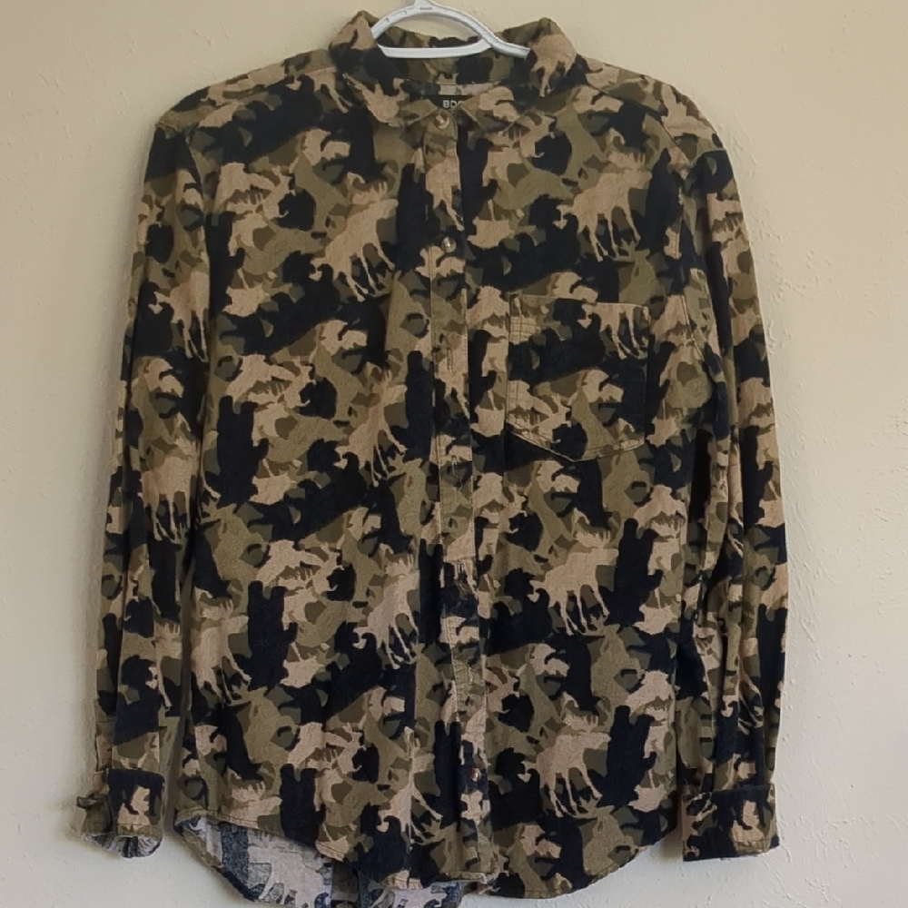 BDG Camouflage Pattern Shirt
